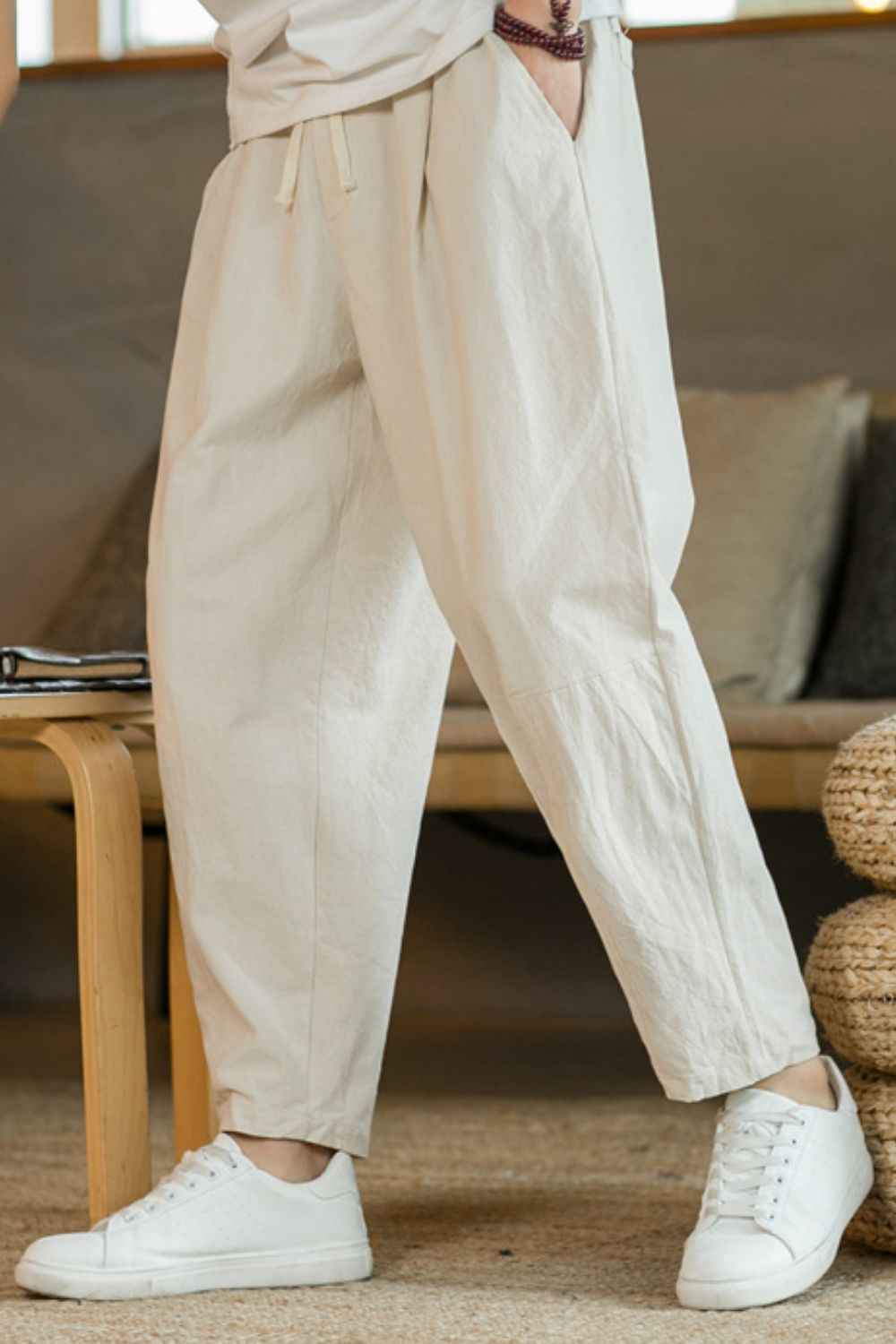 Plus Size Drawstring Pants with Pockets - Damned Threads
